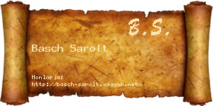 Basch Sarolt névjegykártya